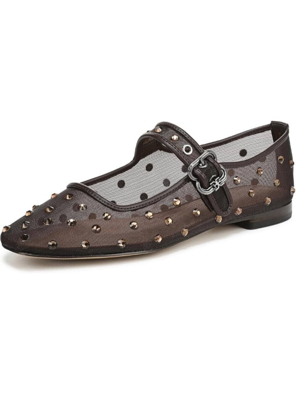 Sam Edelman Womens Café Noir Polyester Closed Pointed Toe Flat Shoes